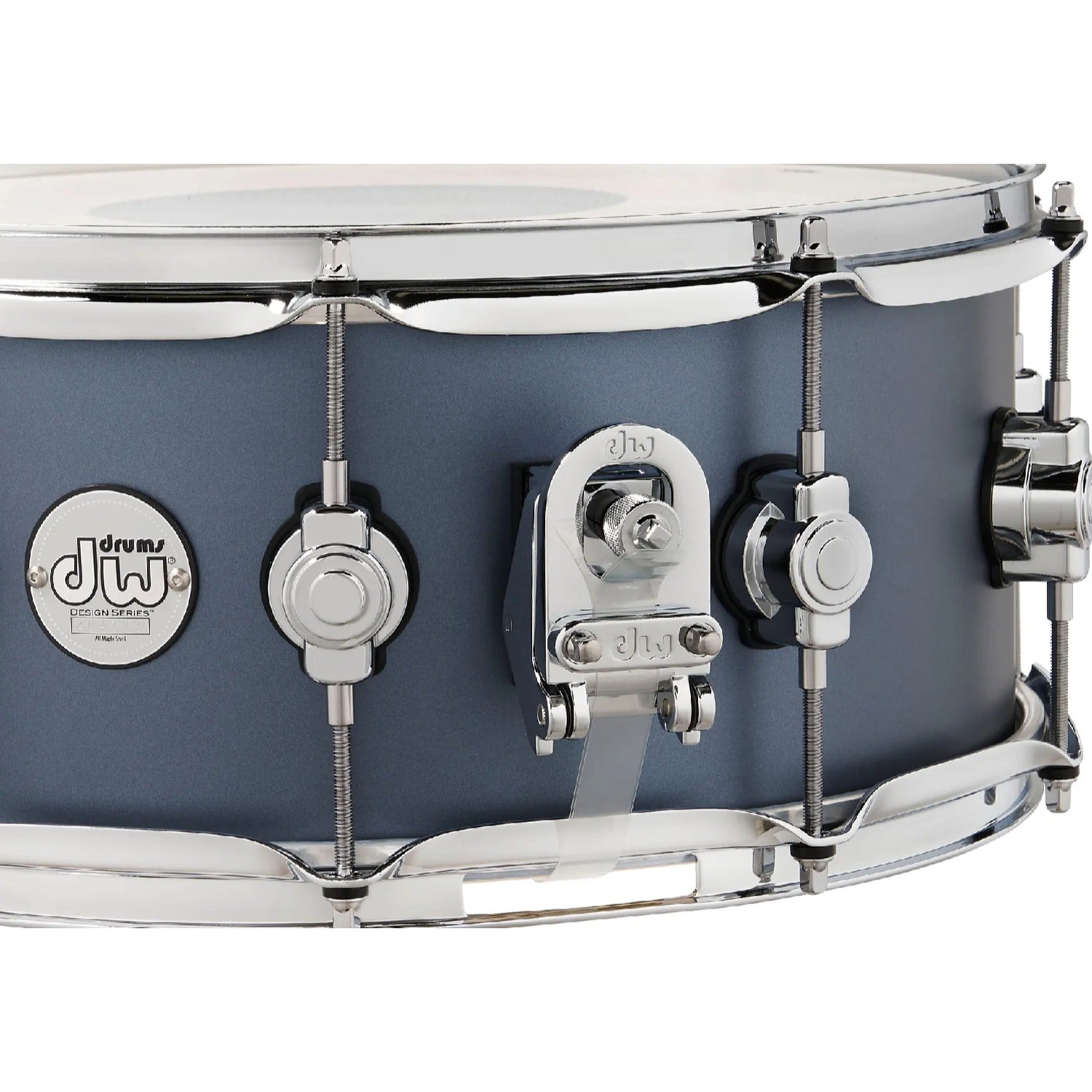 Dw Drum Workshop Snare Drums Dw Drum Workshop DDLM 0614 Design Series 6x14 Maple Snare Drum #color_blue-slate-satin