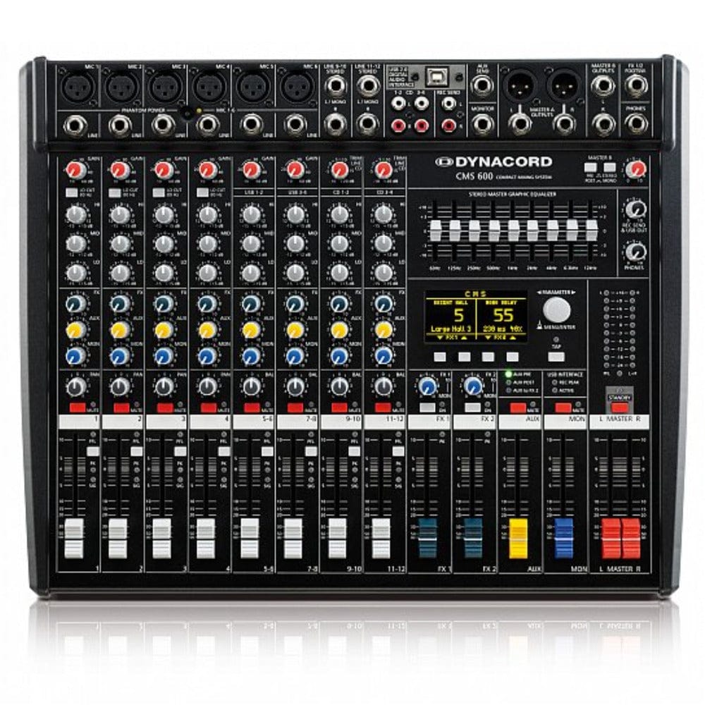 dynacord analog mixers dynacord cms 600-3 8‑channel compact mixing system