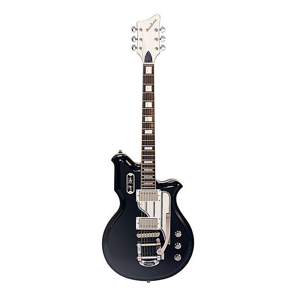eastwood guitars electric guitars black eastwood guitars airline map deluxe electric guitar #color_black