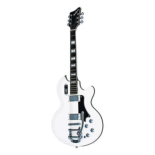 eastwood guitars electric guitars eastwood guitars airline 59 coronado dlx electric guitar - white