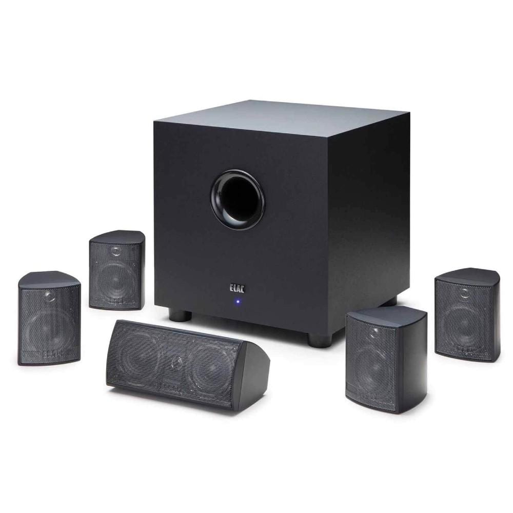 elac home theater systems elac cinema 5 set 5.1 channel home theater speaker system- black