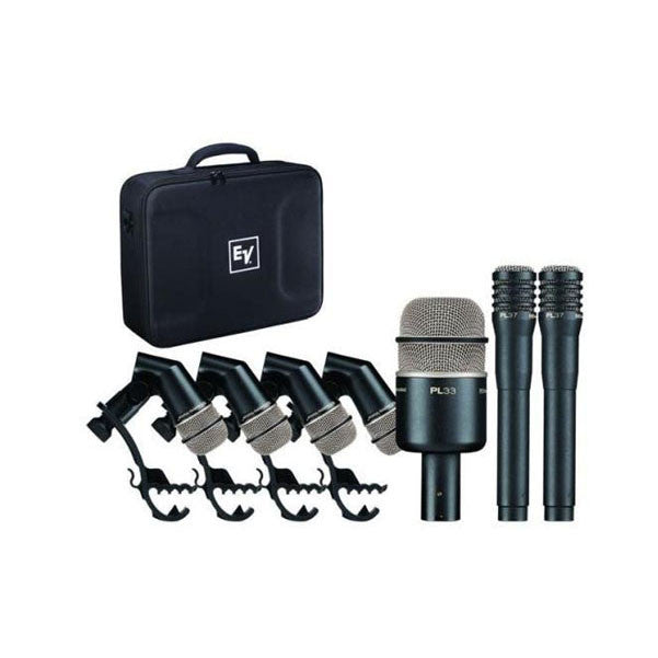 electro-voice drumkit microphones electro-voice pldk7 5 piece drum set microphone with soft gig bag