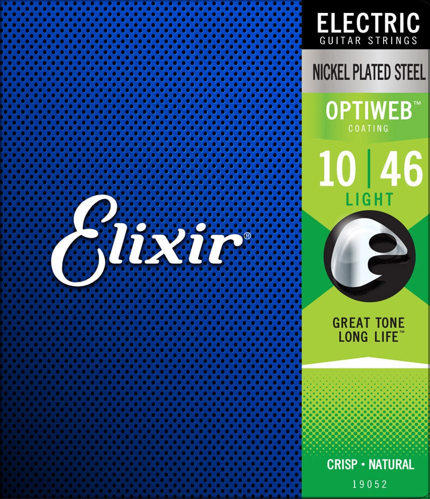 elixir electric guitar strings elixir 19052 optiweb nickel electric guitar strings super light - 10-46