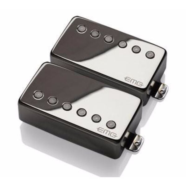 emg pickups emg 57/66 humbucker pickups, set, black chrome