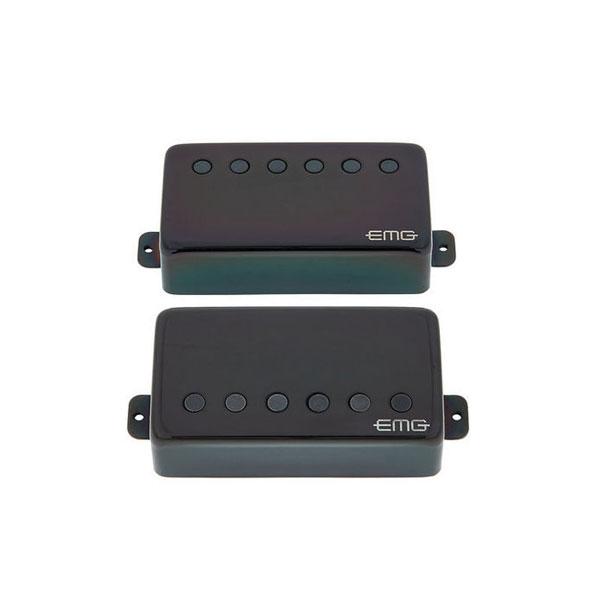 emg pickups emg james hetfield het set electric guitar pickup set - black chrome