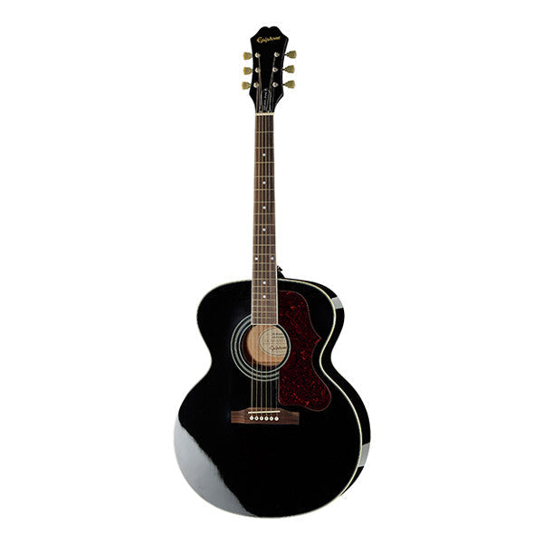 epiphone acoustic guitars ebony epiphone ej-200 artist limited edition dreadnought acoustic guitar #color_ebony