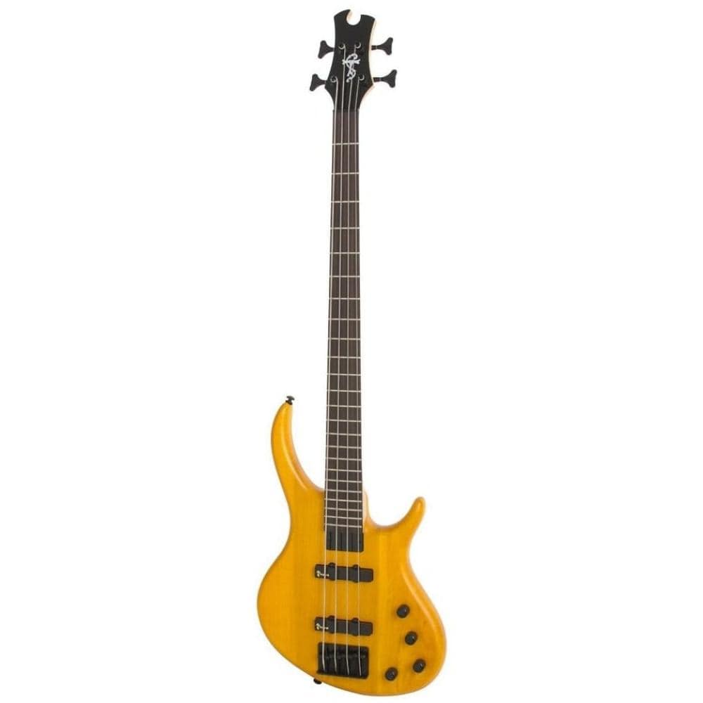 epiphone bass guitars trans amber epihpone tobias toby deluxe iv 4-string electric bass guitar #color_trans-amber