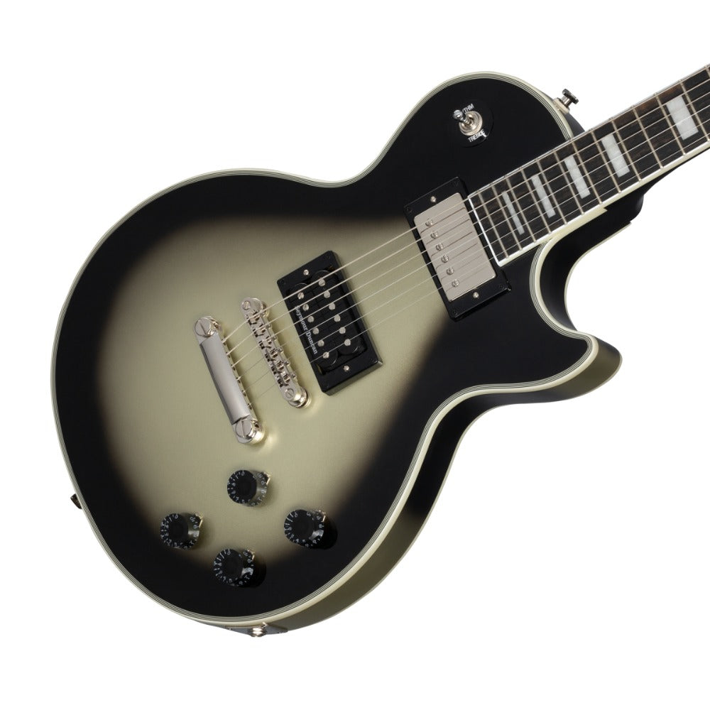 Epiphone Electric Guitars Antique Silverburst Epiphone Adam Jones Les Paul Custom Art Korin Faught’s Sensation 6 String Electric Guitar