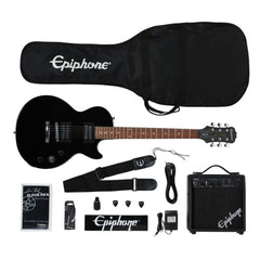 Epiphone Electric Guitars Bundles Ebony Epiphone Les Paul Electric Guitar Player Pack
