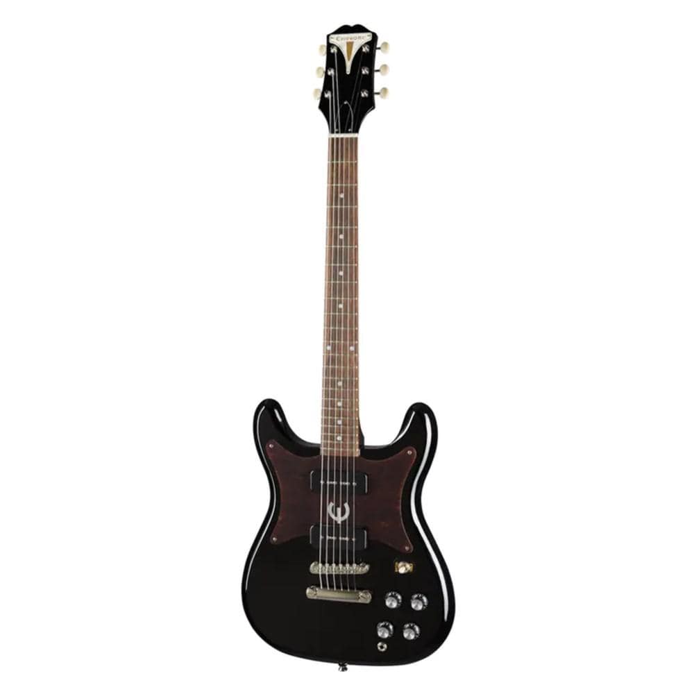 epiphone electric guitars ebony epiphone wilshire p 90s 6 string electric guitar #color_ebony