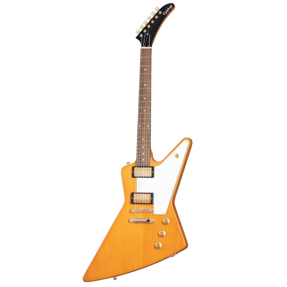epiphone electric guitars epiphone 1958 korina explore white pickguard 6 string electric guitar