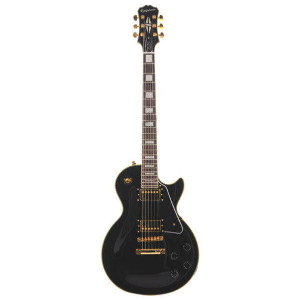epiphone electric guitars epiphone enctebgh1 les paul custom pro electric guitar - ebony