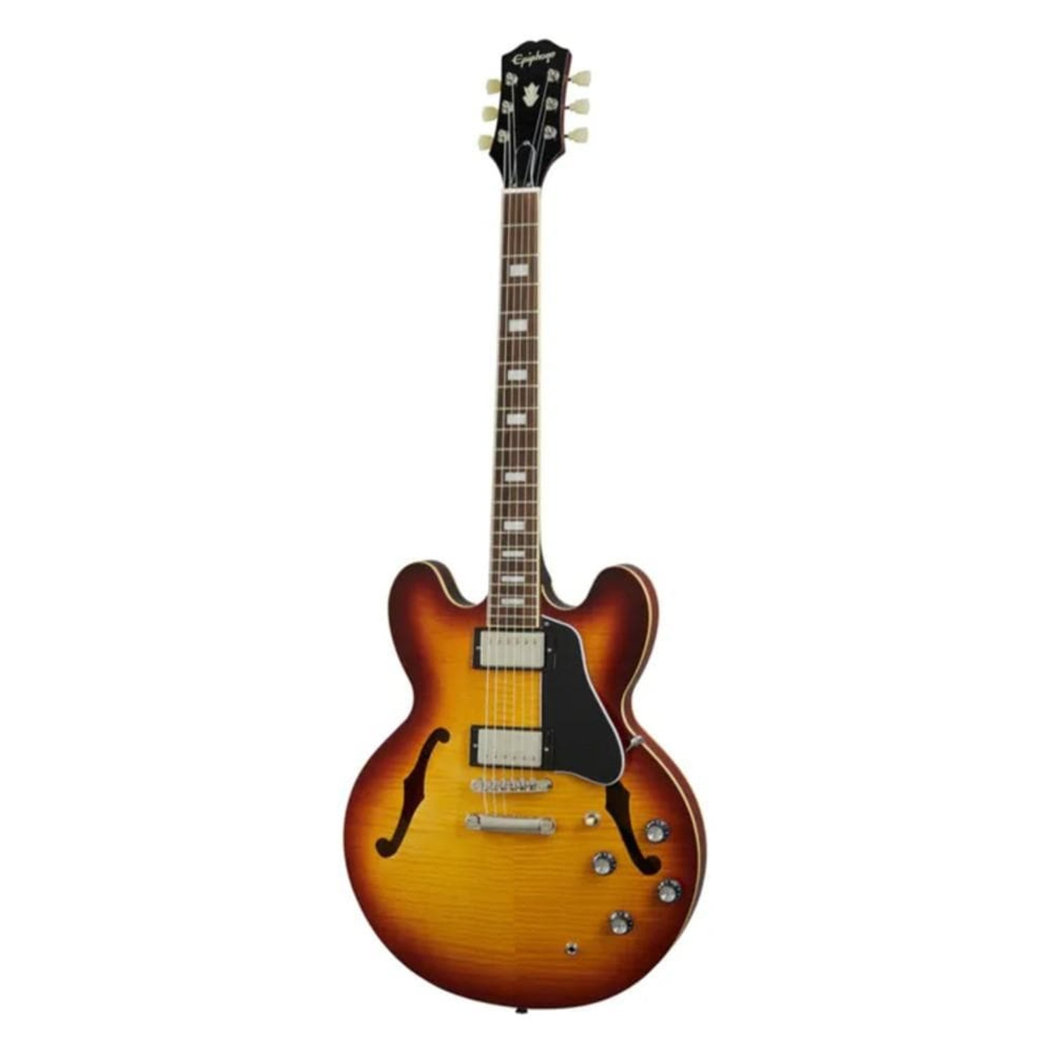 epiphone electric guitars raspberry tea burst epiphone es 335 figured 6 string electric guitar #color_raspberry-tea-burst