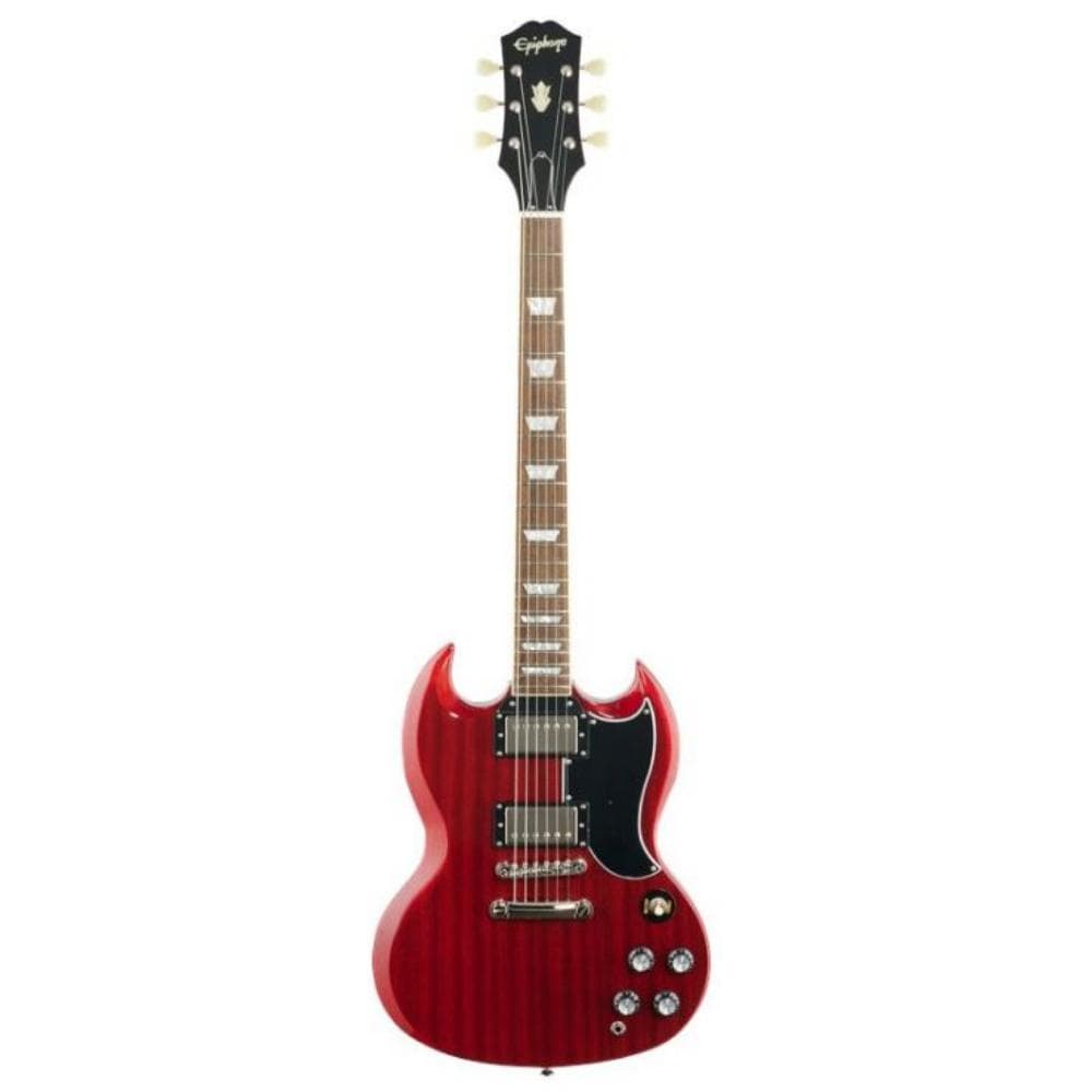 epiphone electric guitars vintage cherry epiphone sg standard 61 electric guitar - vintage cherry
