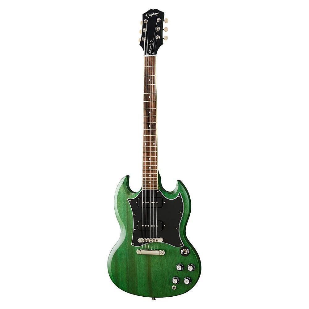epiphone electric guitars worn inverness green epiphone sg classic worn p90 6-strings electric guitar #color_worn-inverness-green