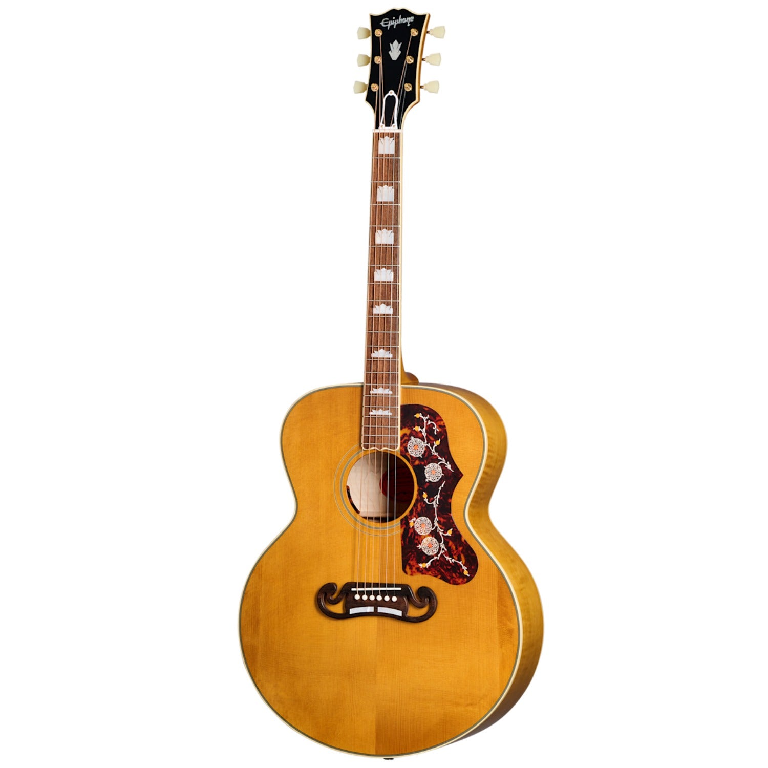 Epiphone Electro Acoustic Guitars Antique Natural Epiphone 1957 SJ-200 6 String Electro Acoustic Guitar with Hard-Shell Case
