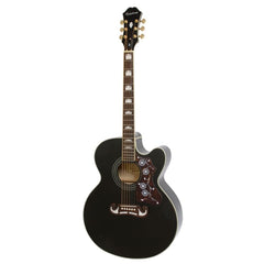 Epiphone Electro Acoustic Guitars Black Epiphone J-200 EC Studio 6 String Electro Acoustic Guitar