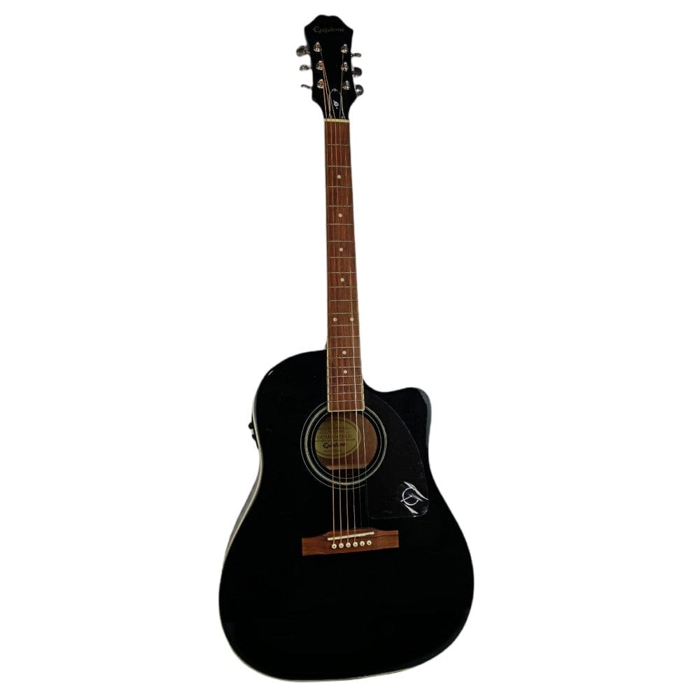 epiphone electro acoustic guitars ebony epiphone j-45 ec studio aj220sce cutaway electro acoustic guitar #color_ebony