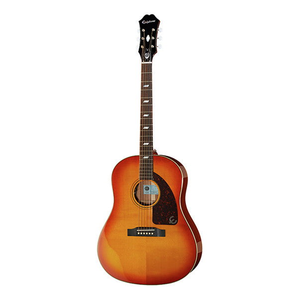 epiphone electro acoustic guitars epiphone 1964 texan dreadnought electro acoustic guitar - vintage cherryburst