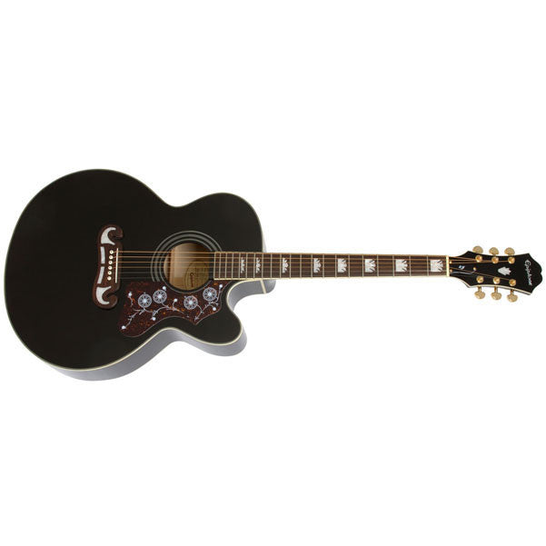 epiphone electro acoustic guitars epiphone ej200cebk king of the flat tops electro acoustic guitar