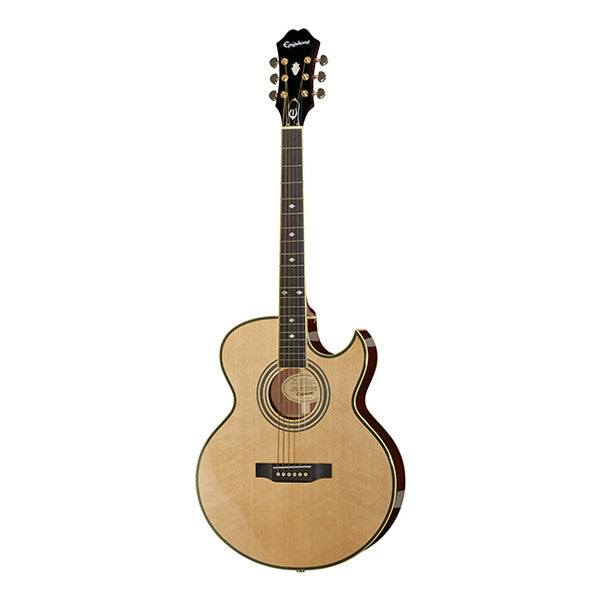epiphone electro acoustic guitars epiphone pr 5 ce cutaway electro acoustic guitar - natural