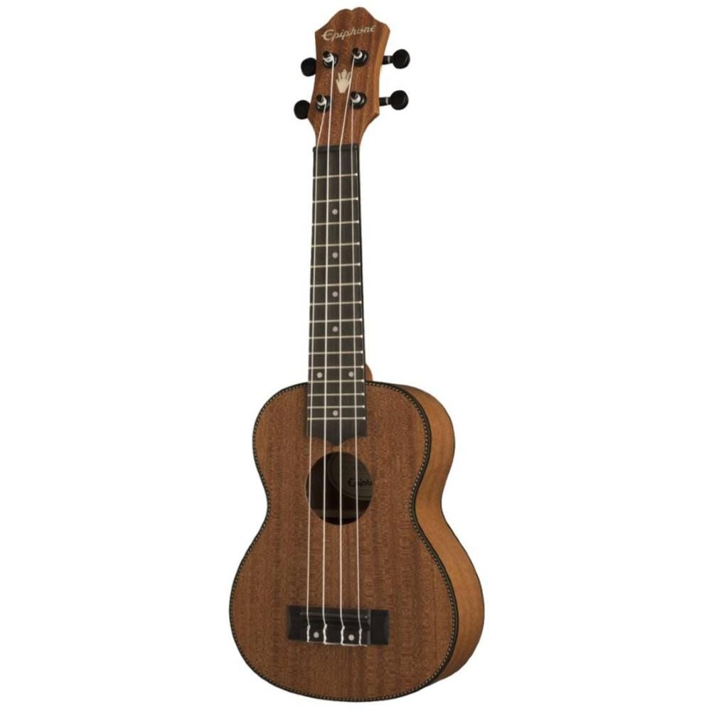 epiphone soprano ukuleles epiphone euelnsbh1 epilani soprano ukulele- natural satin