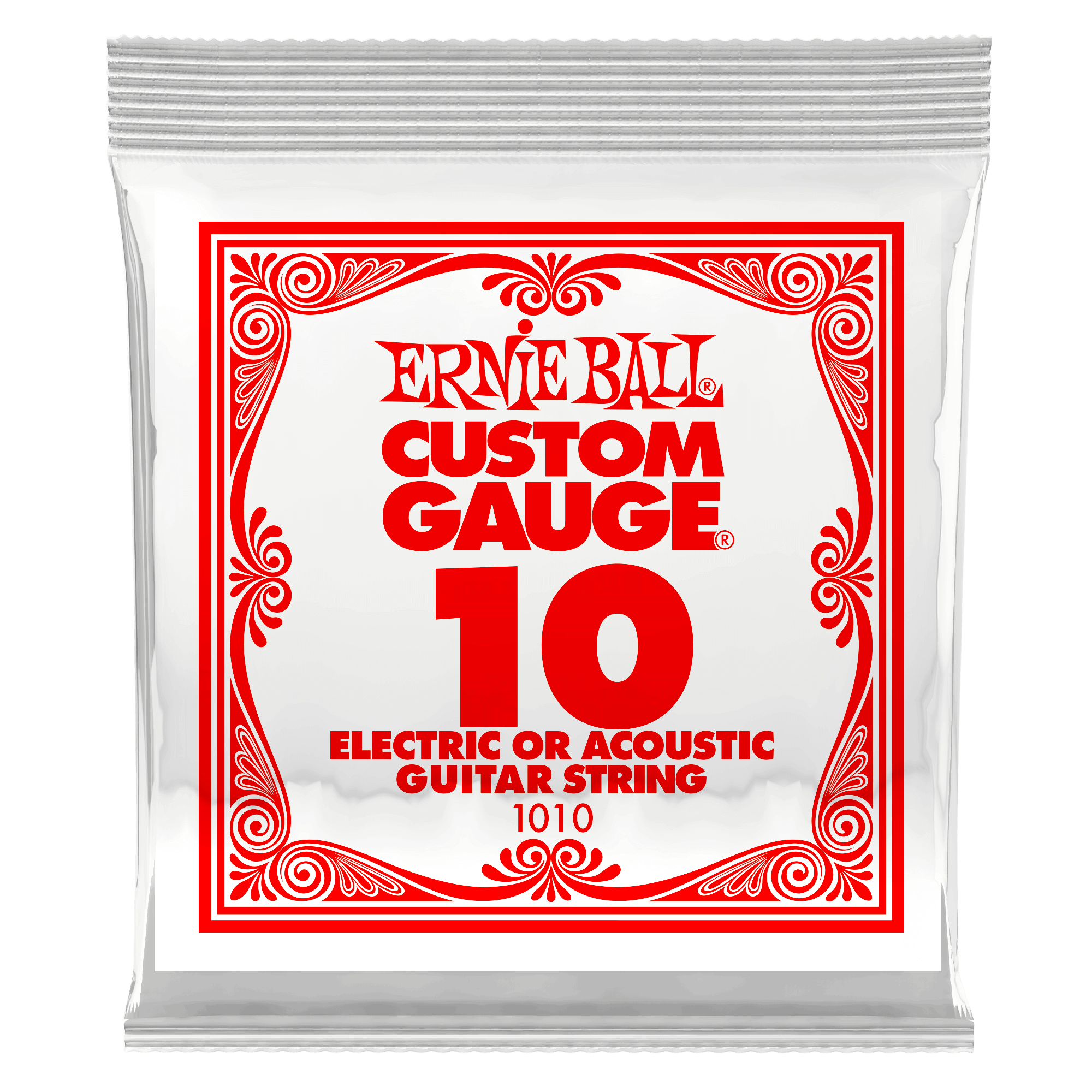 ernie ball acoustic guitar strings ernie ball 1010 nickel plated .010mm guitar string - single