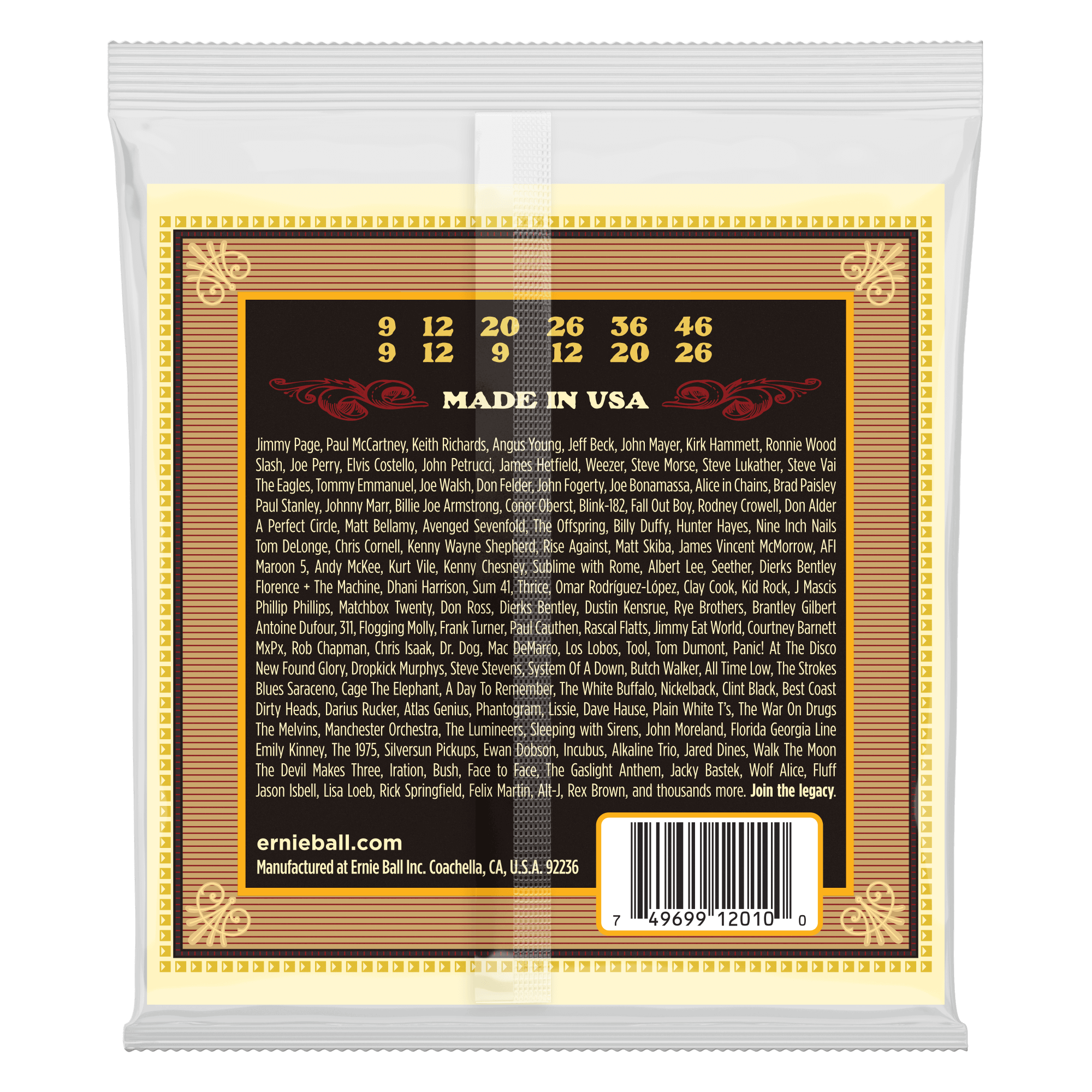 ernie ball acoustic guitar strings ernie ball 2010 earthwood 80/20 bronze 12string acoustic strings-light