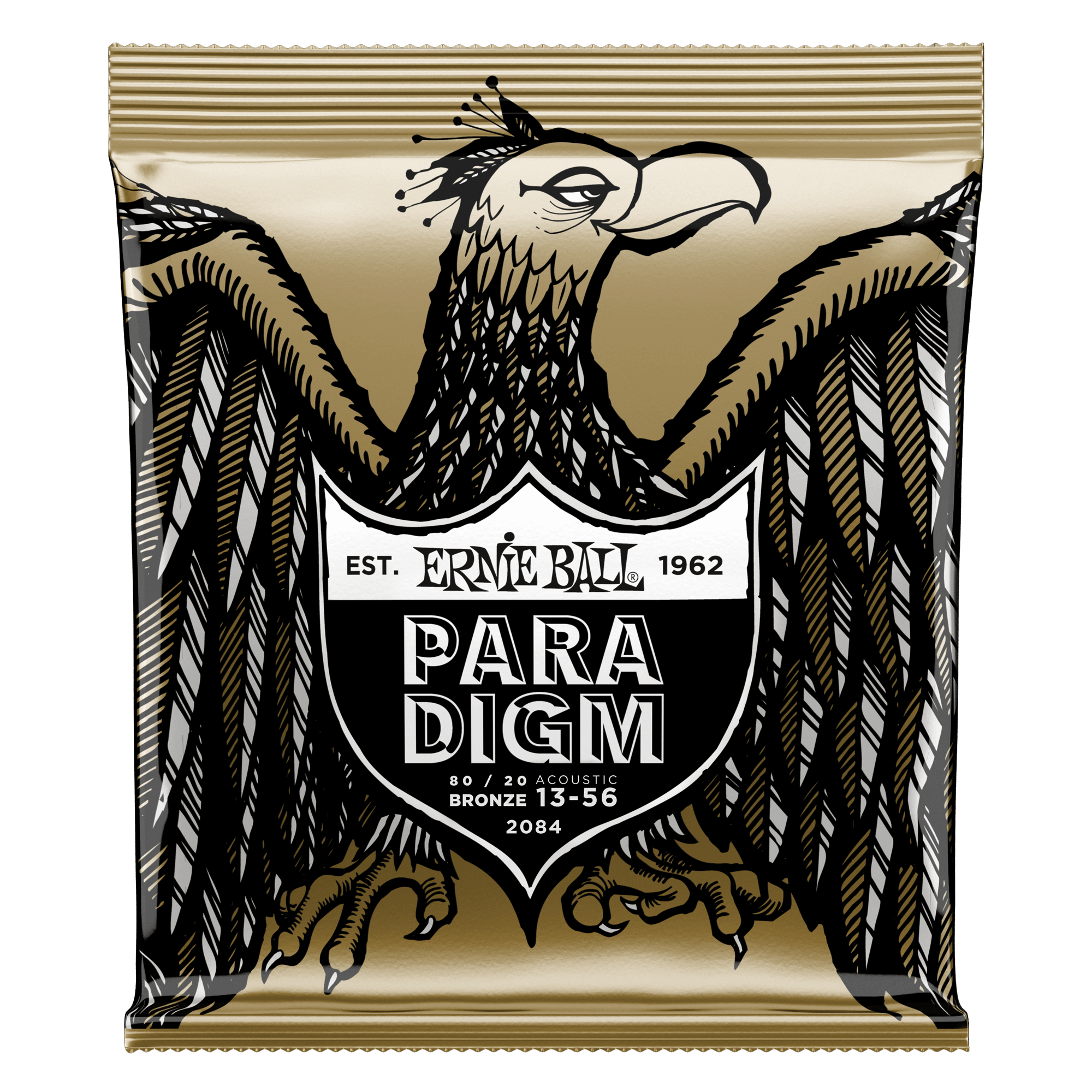 ernie ball acoustic guitar strings ernie ball 2084 paradigm medium 80/20 bronze acoustic guitar strings - 13-56