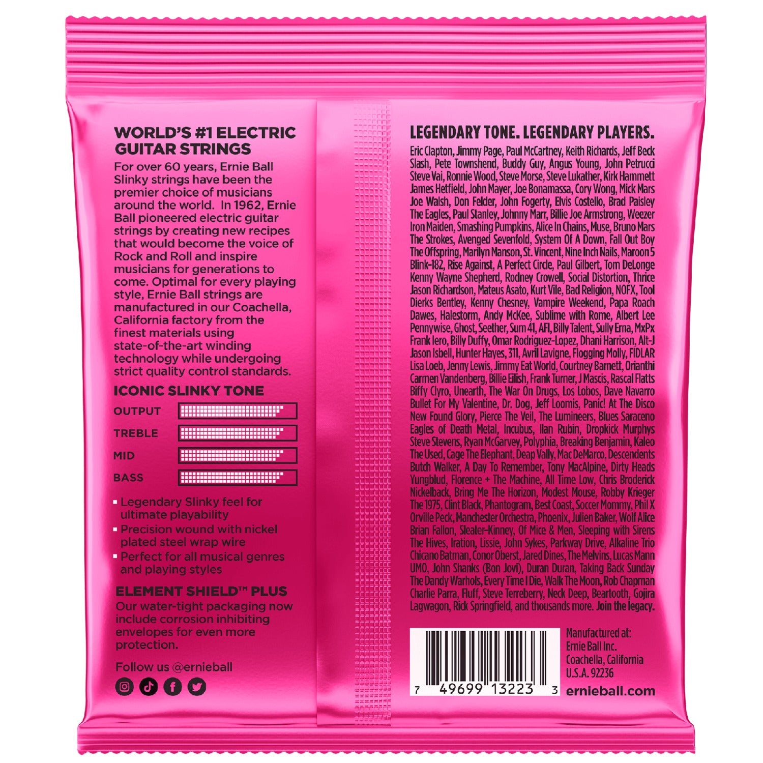 Ernie Ball Electric Guitar Strings .009 - .042 Ernie Ball Super Slinky Nickel Wound Electric Guitar Strings 3 Pack 9-42