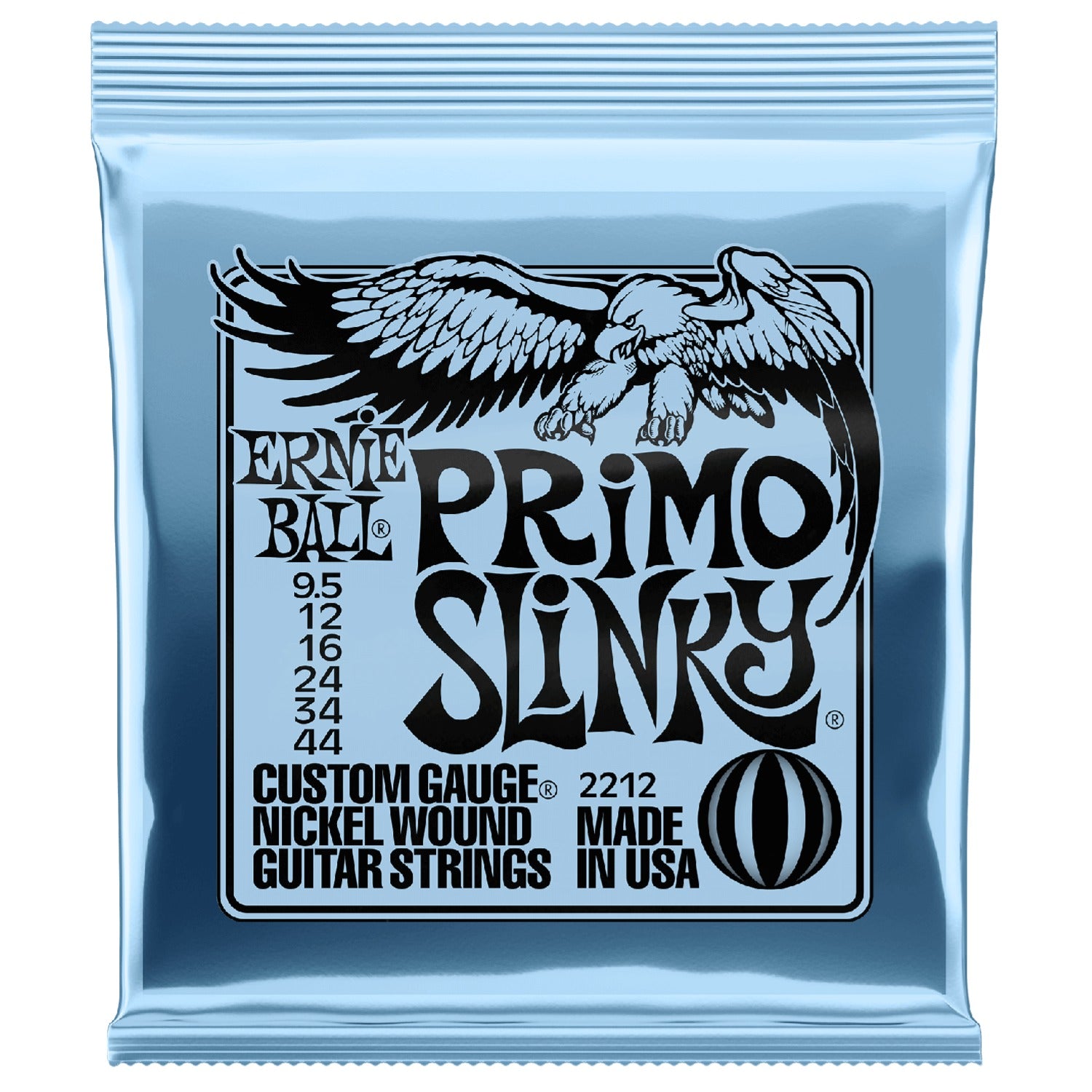 Ernie Ball Electric Guitar Strings .0095 - .044 Ernie Ball 2212 Primo Slinky Nickel Wound Electric Guitar Strings 9.5-44