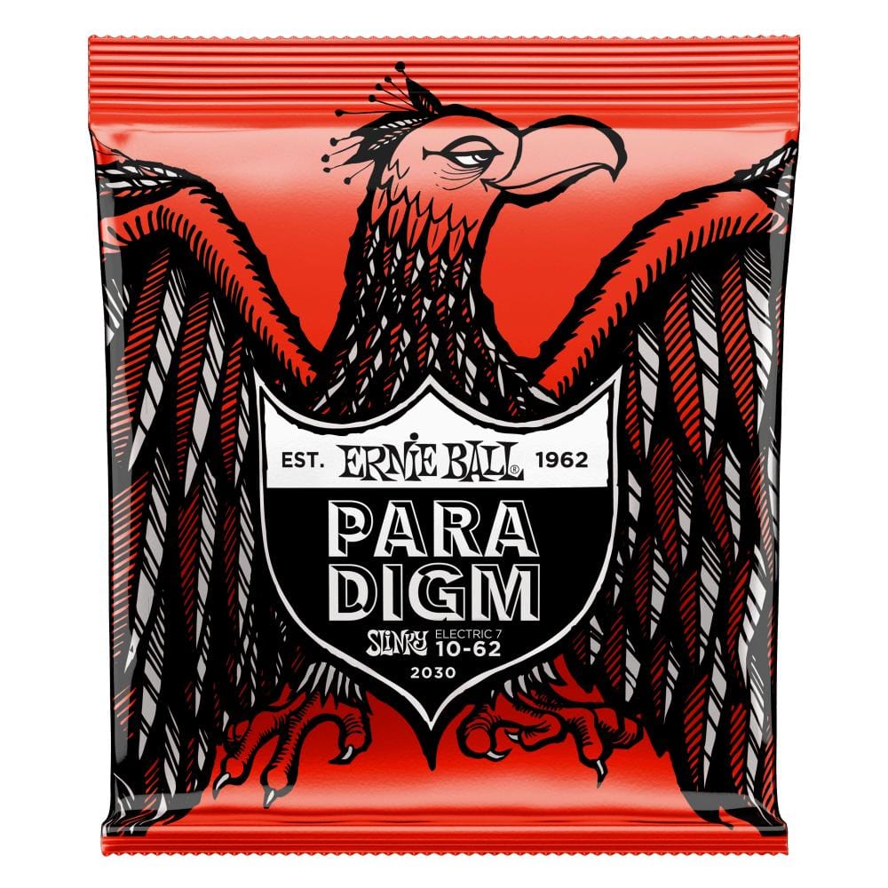 Ernie Ball Electric Guitar Strings .010 - .062 Ernie Ball 2030 Skinny Top Heavy Bottom Slinky Paradigm 7 String Electric Guitar Strings 10-62