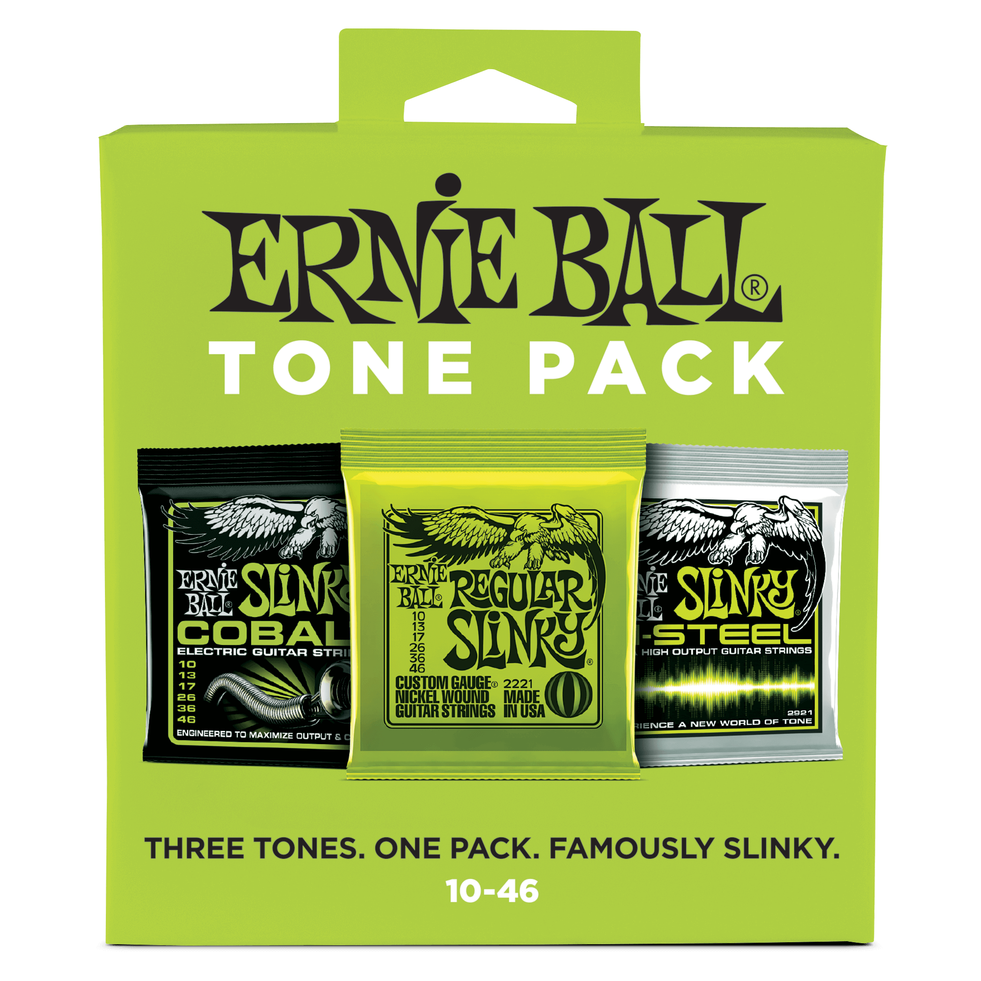 ernie ball electric guitar strings 10- 46 gauge ernie ball regular slinky electric tone pack (10- 46 gauge) #size_10--46-gauge