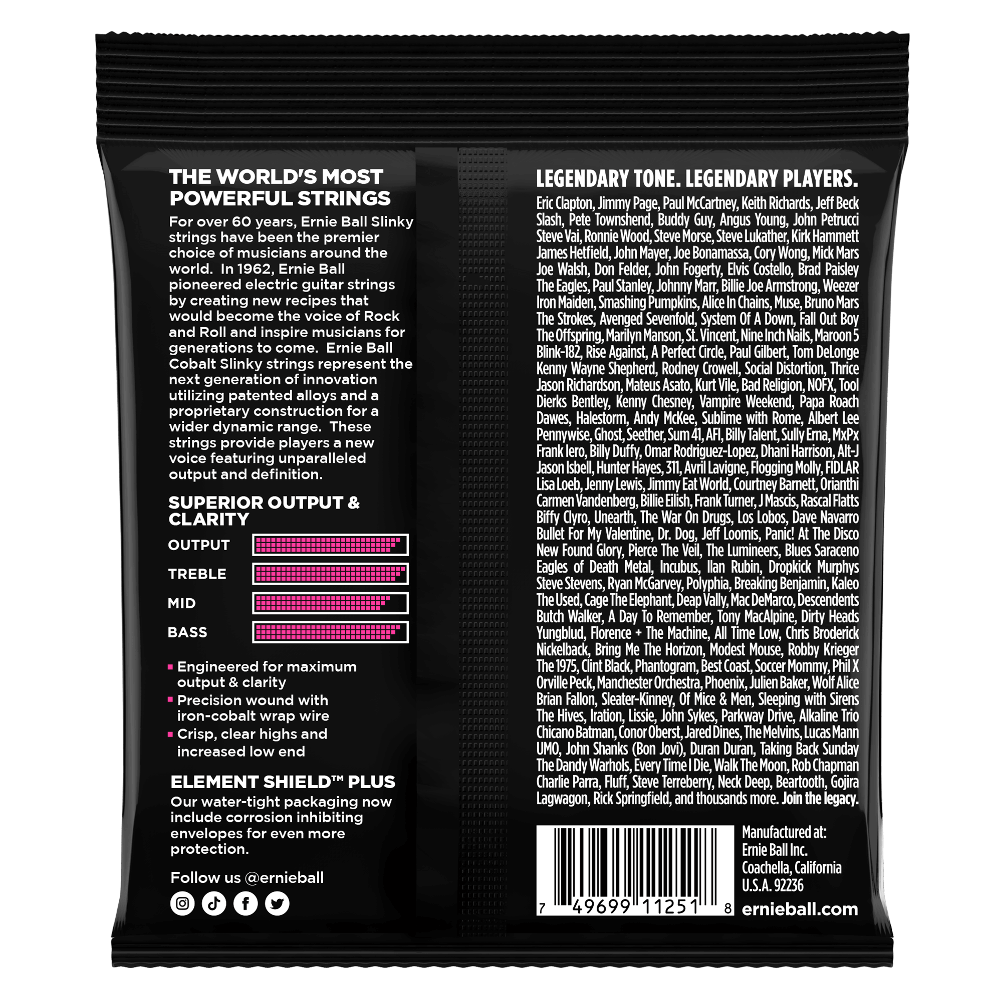 ernie ball electric guitar strings 9-42 ernie ball cobalt slinky electric guitar strings (9-42 gauge)