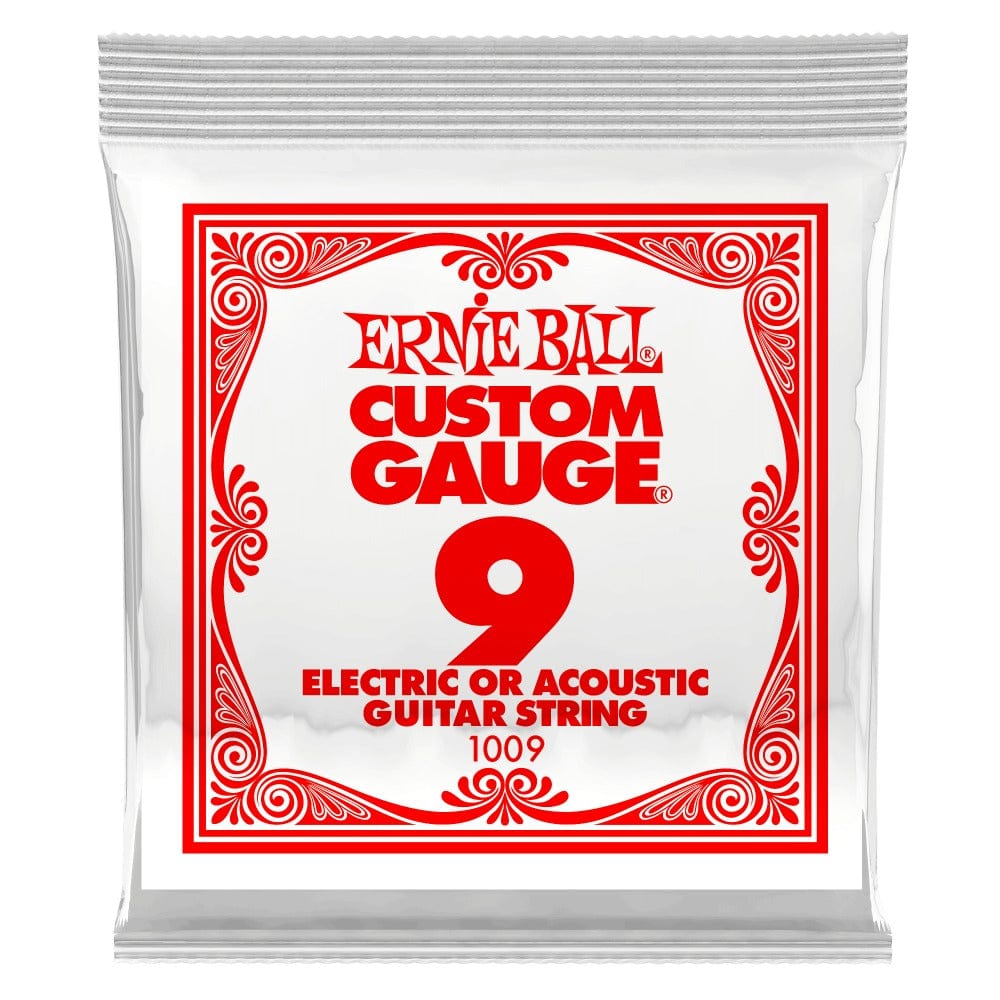ernie ball electric guitar strings ernie ball 1009 plain guitar string - .009 - single