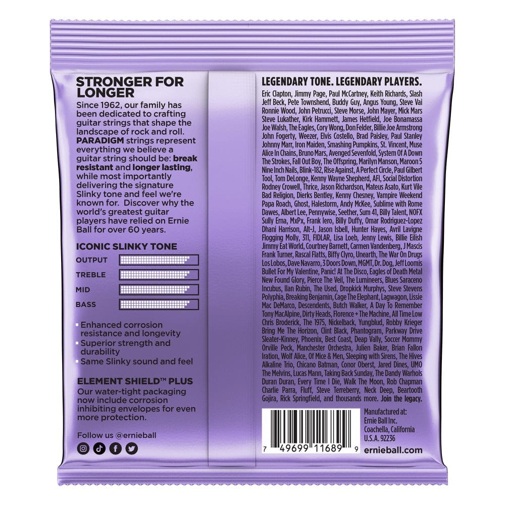 ernie ball electric guitar strings ernie ball 2017 paradigm slinky electric guitar strings - 10-48