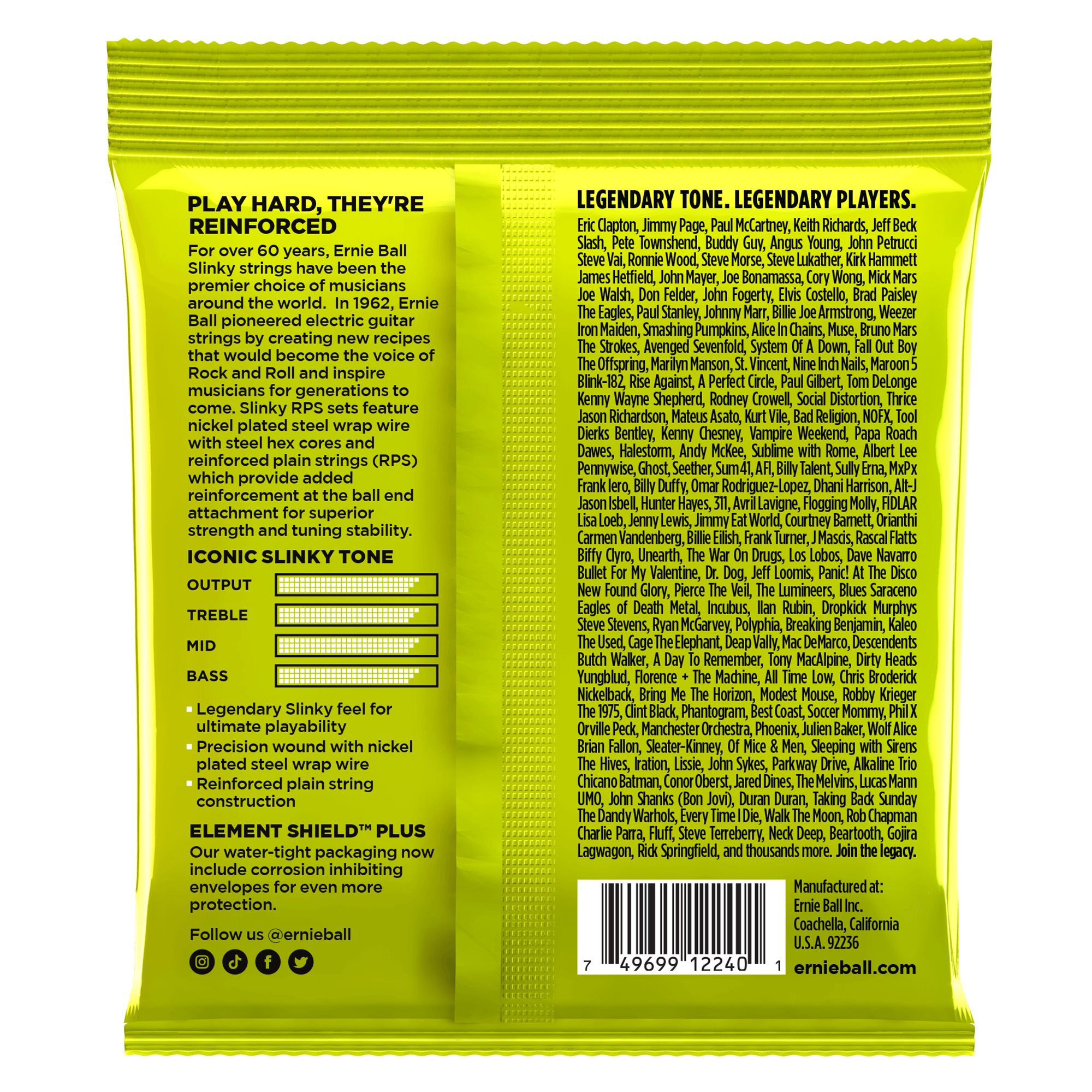 ernie ball electric guitar strings ernie ball 2240 rps10 slinky nickel wound electric guitar strings