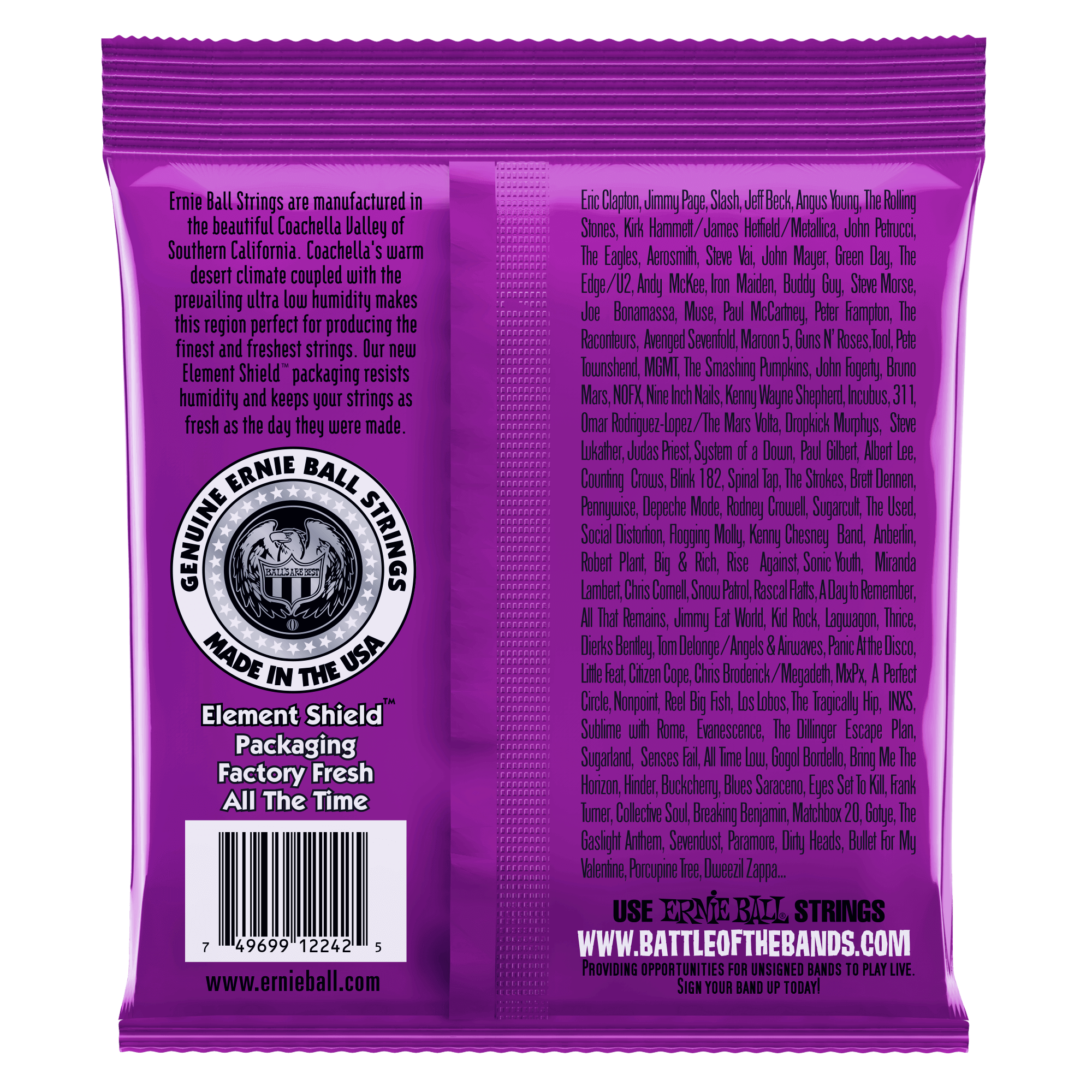 ernie ball electric guitar strings ernie ball 2242 power slinky rps electric guitar strings nickel wound - 11-48