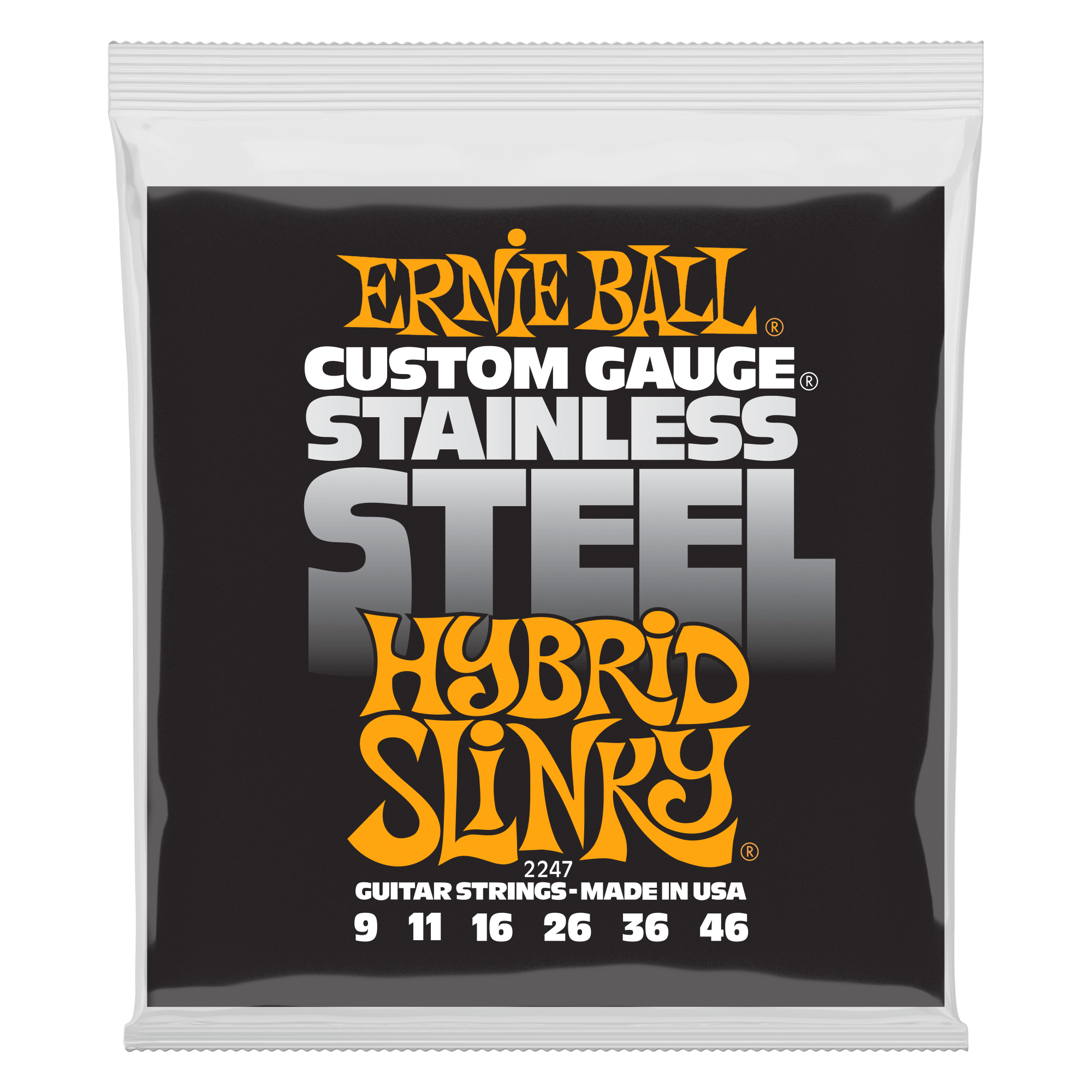 ernie ball electric guitar strings ernie ball 2247 stainless steel hybrid slinky electric guitar strings