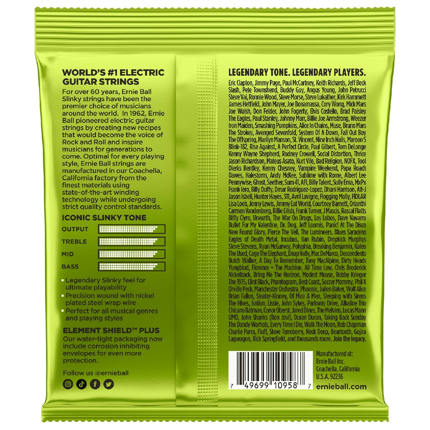 Ernie Ball Electric Guitar Strings Ernie Ball 2629 Regular Slinky Nickel Wound 8 String Electric Guitar String Set 10 - 74