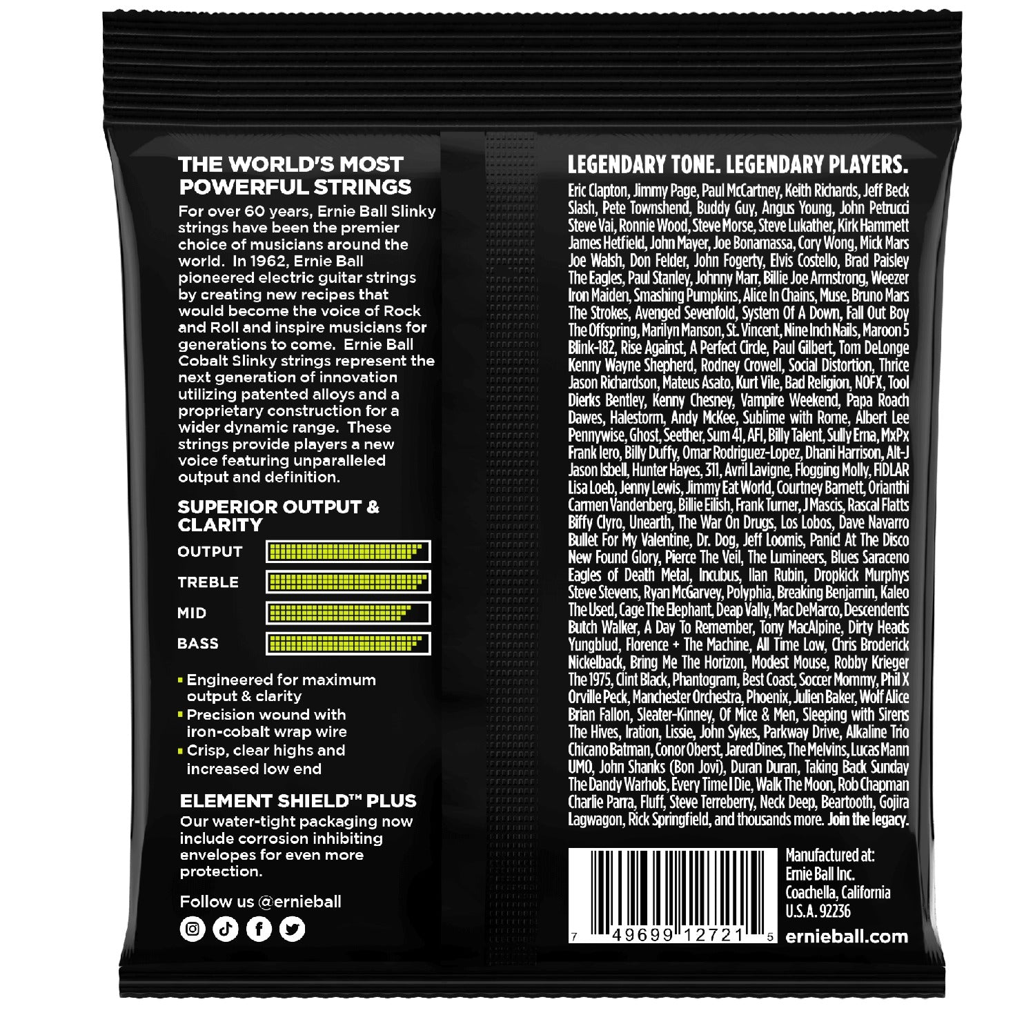 Ernie Ball Electric Guitar Strings Ernie Ball 2721 Cobalt Regular Slinky Electric Guitar Strings