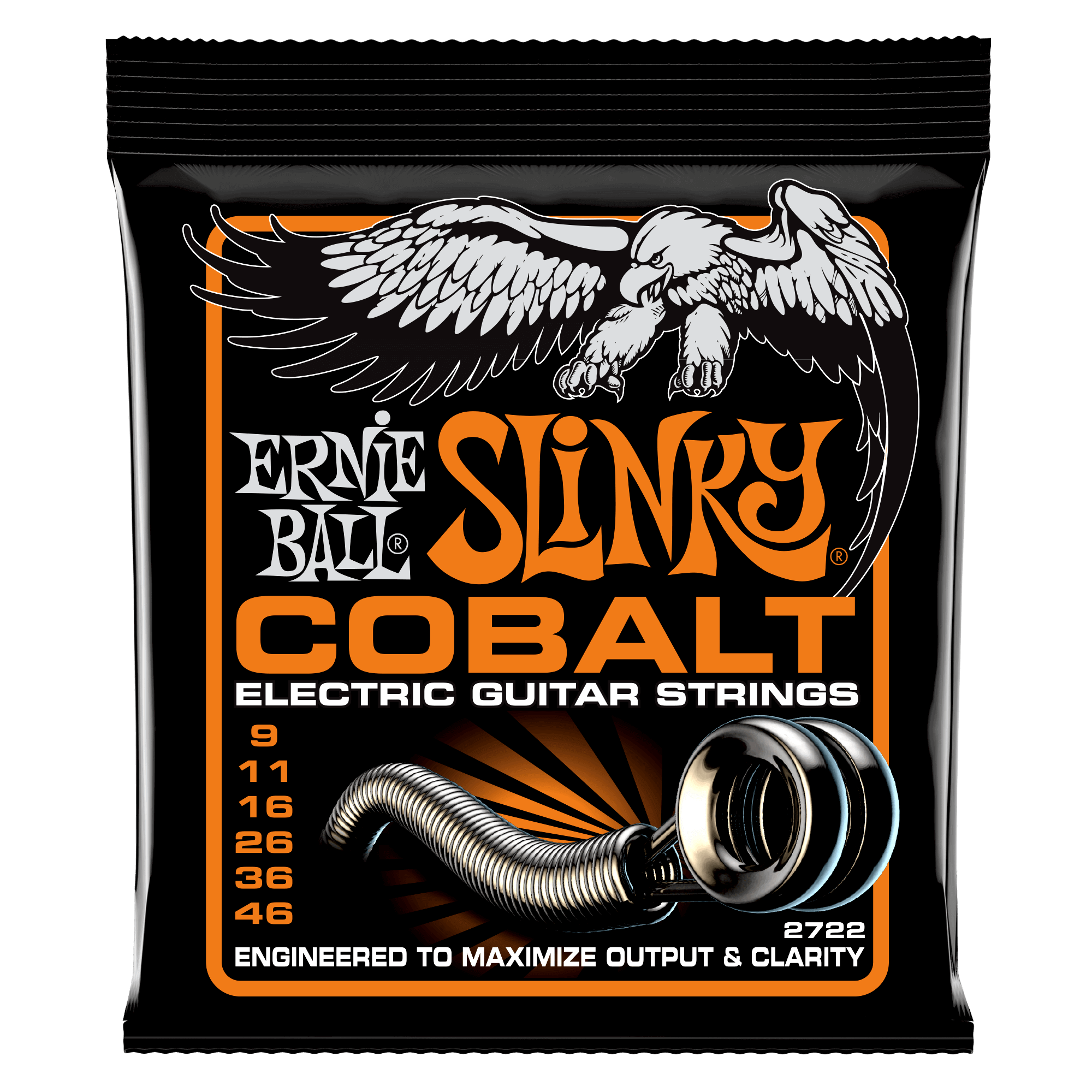 ernie ball electric guitar strings ernie ball 2722 cobalt electric guitar strings, hybrid slinky