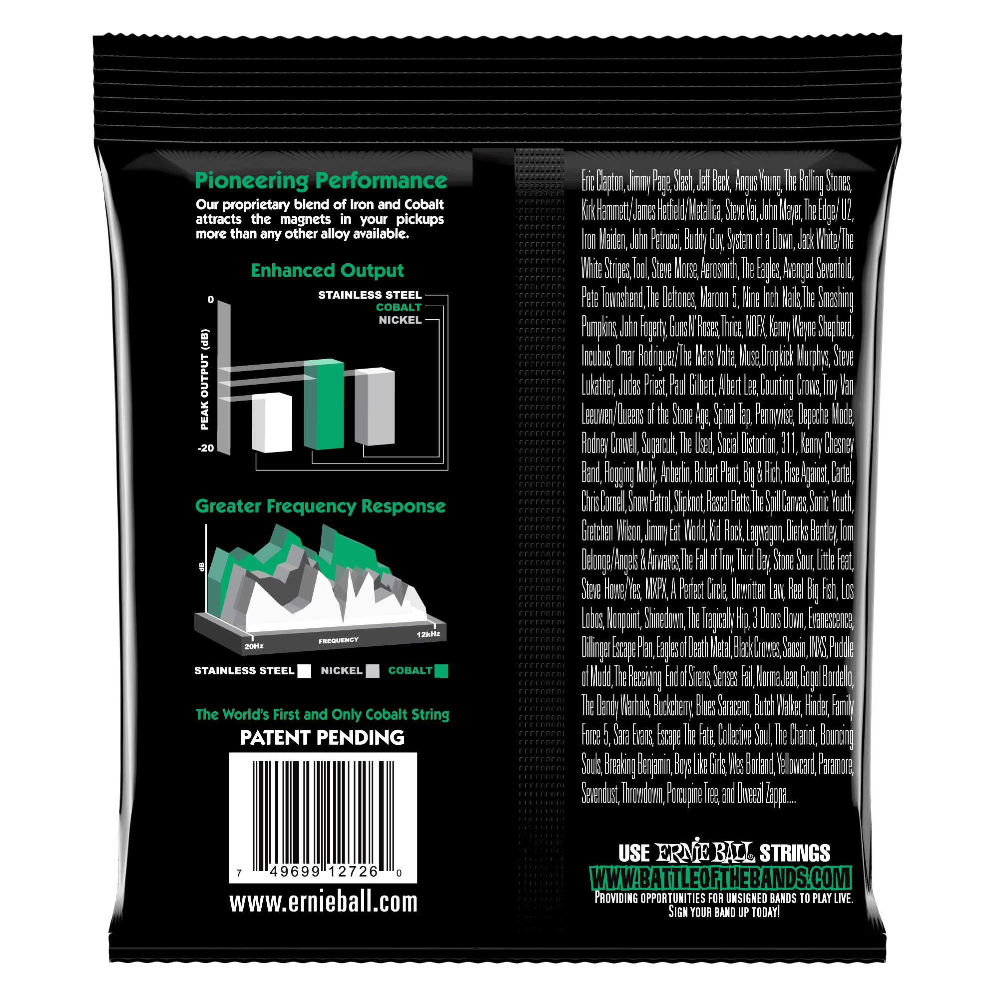 ernie ball electric guitar strings ernie ball 2726 cobalt not even slinky electric guitar strings- 12-56 gauge