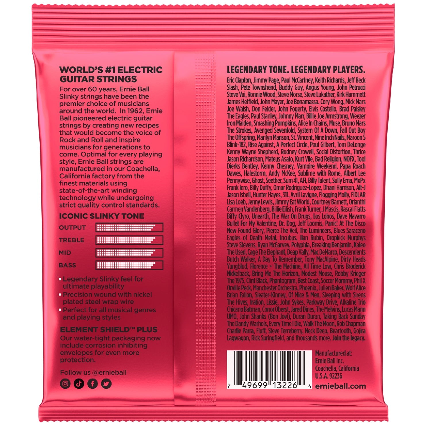 Ernie Ball Electric Guitar Strings Ernie Ball 3226 Burly Slinky Nickel Wound Electric Guitar Strings 3 Pack - .11-.52
