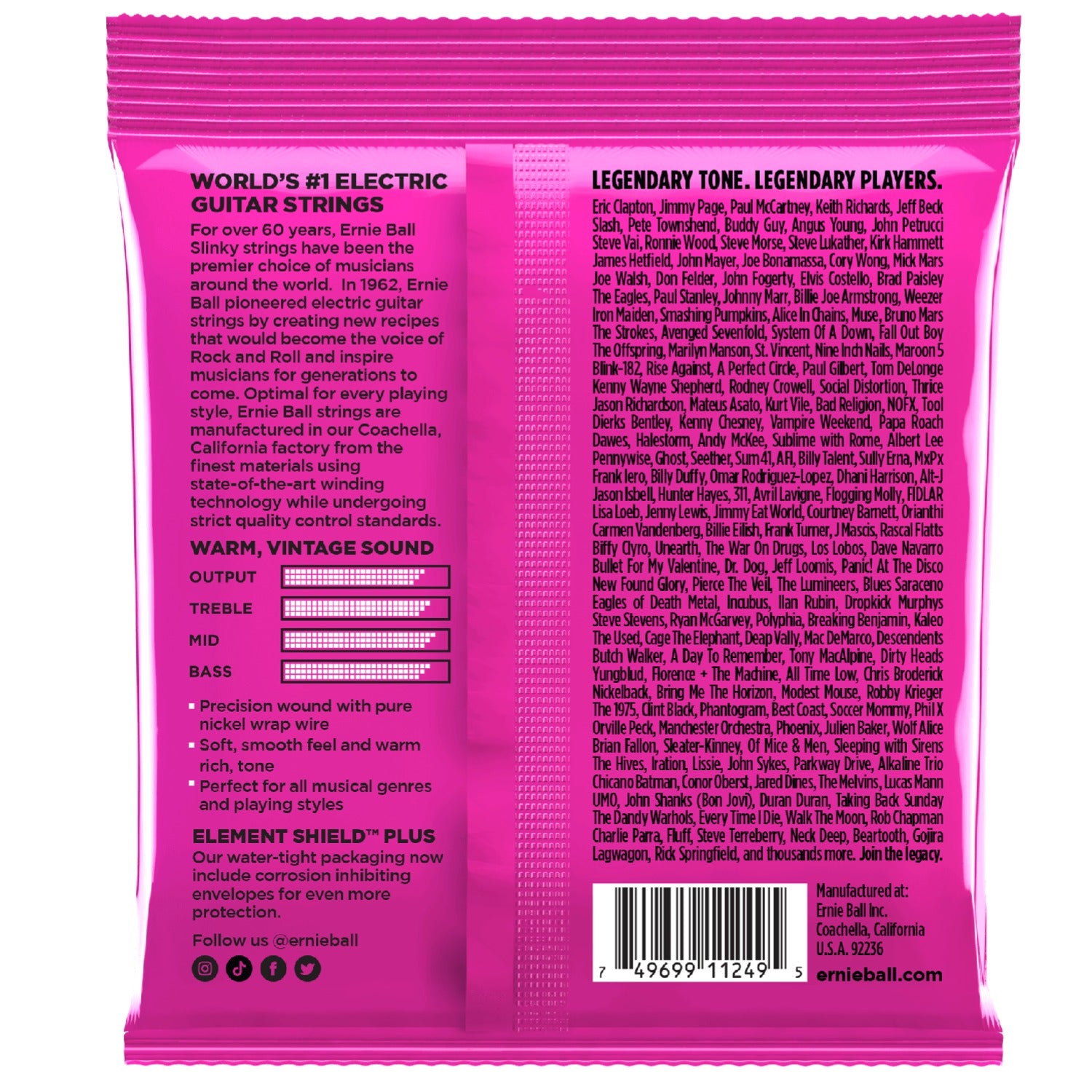 Ernie Ball Electric Guitar Strings Ernie Ball 3253 Super Slinky Classic Pure Nickel Electric Guitar Strings - Pack of 3 - .9-.42