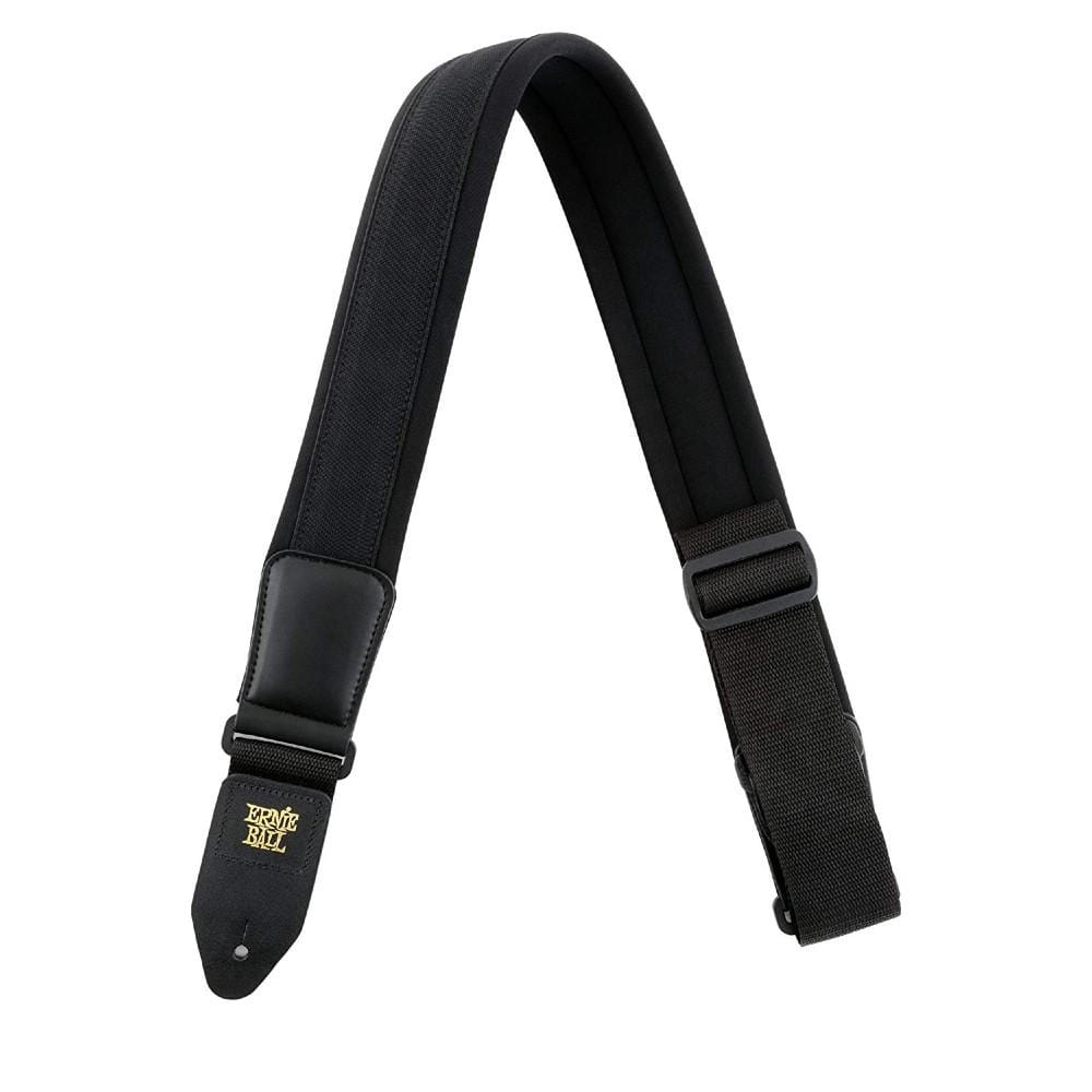 ernie ball guitar straps ernie ball 4144 2.5" padded neoprene comfort strap - black
