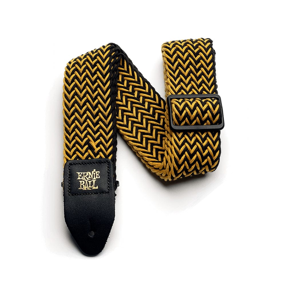 ernie ball guitar straps ernie ball 4147 yellow jacket polyspun guitar strap