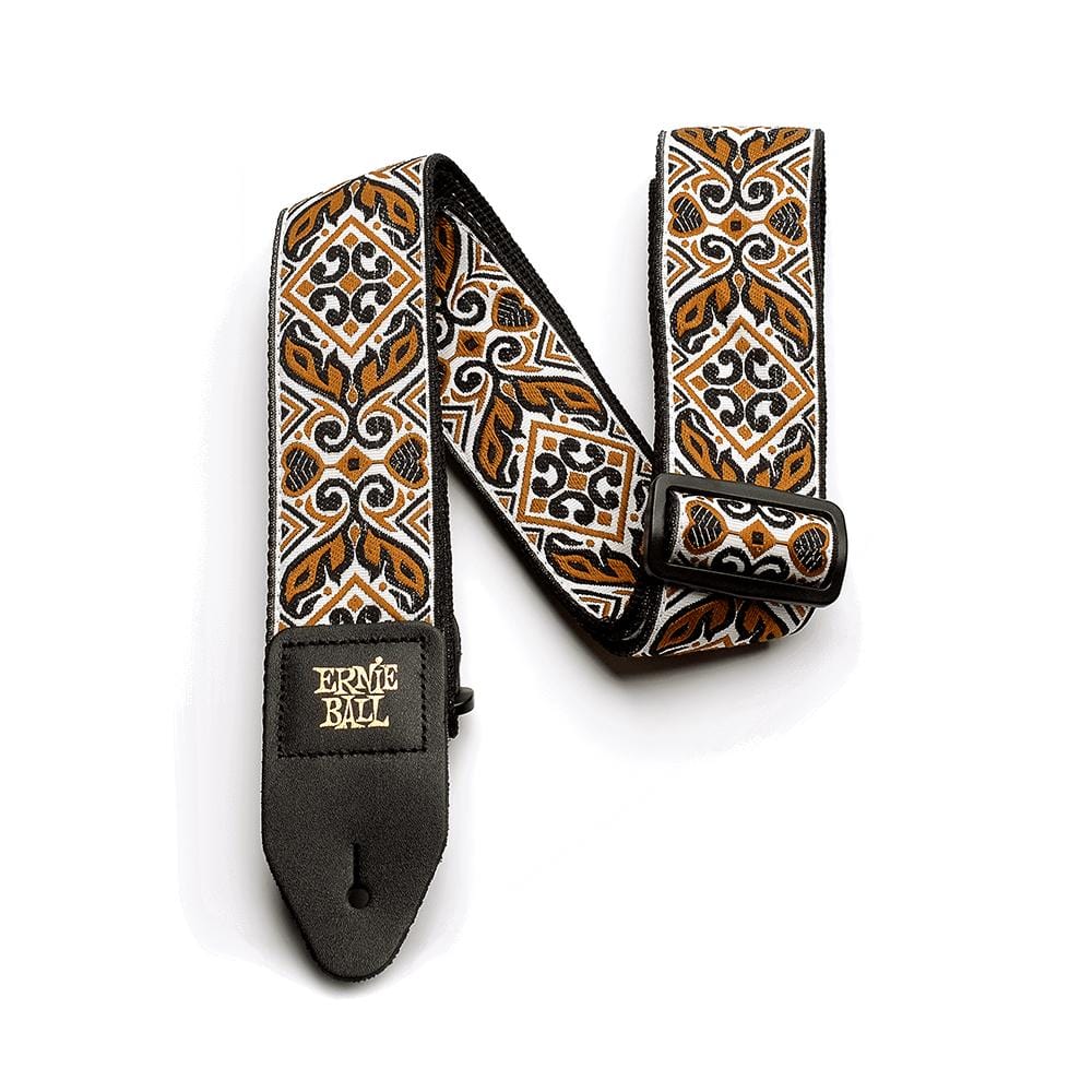 ernie ball guitar straps ernie ball 4161 tribal brown jacquard guitar strap