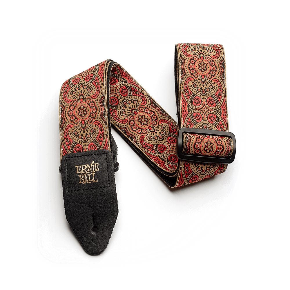 ernie ball guitar straps ernie ball 4162 crimson paisley jacquard guitar strap