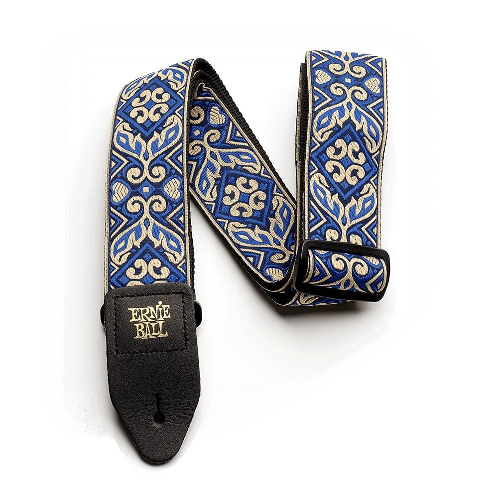 ernie ball guitar straps ernie ball 4165 tribal blue jacquard guitar strap